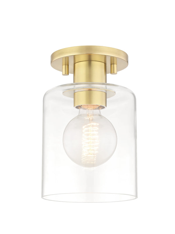 Lighting - Semi Flush Neko 1 Light Semi Flush // Aged Brass 