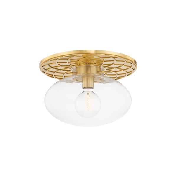 Lighting - Semi Flush New Paltz 1 Light Semi Flush // Aged Brass 