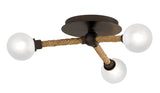 Lighting - Semi Flush Nomad 3lt Semi Flush // Classic Bronze 