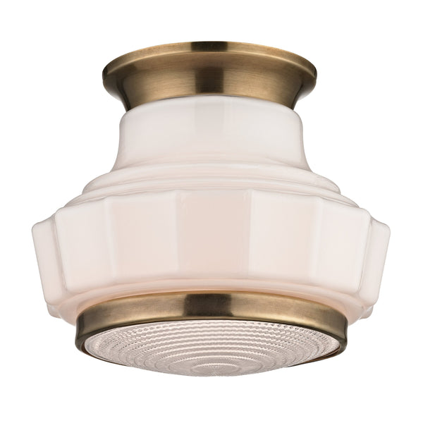 Lighting - Semi Flush Odessa 1 Light Semi Flush // Aged Brass 