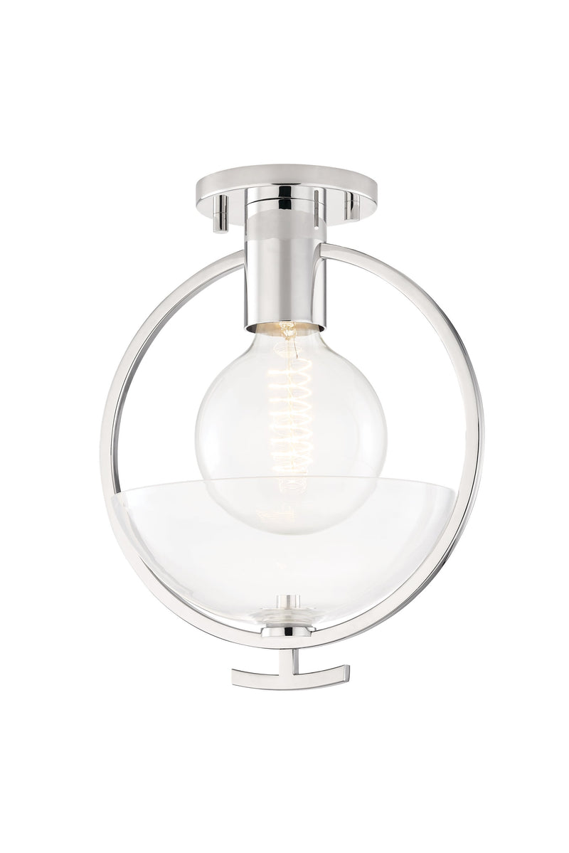 Lighting - Semi Flush Ringo 1 Light Semi Flush // Polished Nickel 