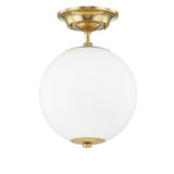 Lighting - Semi Flush Sphere No.1 1 Light Semi Flush // Aged Brass 