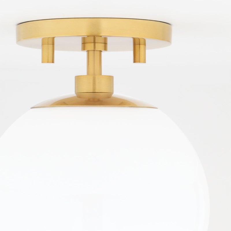 Lighting - Semi Flush Stella 1 Light Semi Flush // Aged Brass 