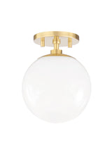 Lighting - Semi Flush Stella 1 Light Semi Flush // Aged Brass 