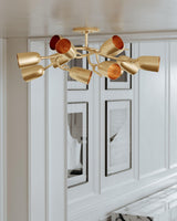 Lighting - Semi Flush Vine 12 Light Semi Flush // Gold Leaf 