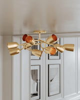 Lighting - Semi Flush Vine 12 Light Semi Flush // Gold Leaf 