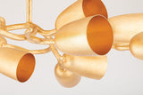 Lighting - Semi Flush Vine 12 Light Semi Flush // Gold Leaf 