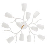 Lighting - Semi Flush Vine 12 Light Semi Flush // White Plaster 