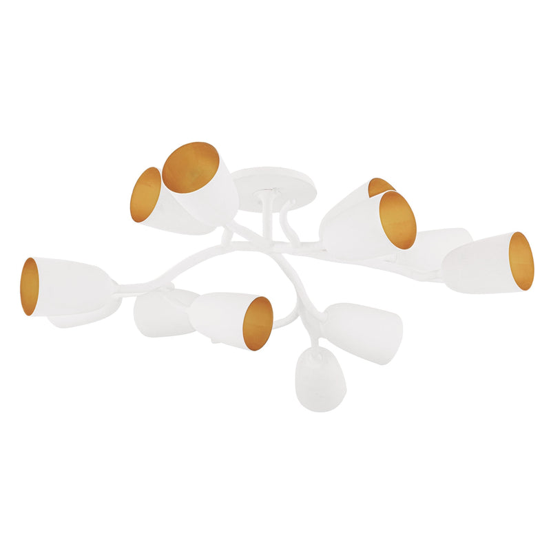 Lighting - Semi Flush Vine 12 Light Semi Flush // White Plaster 