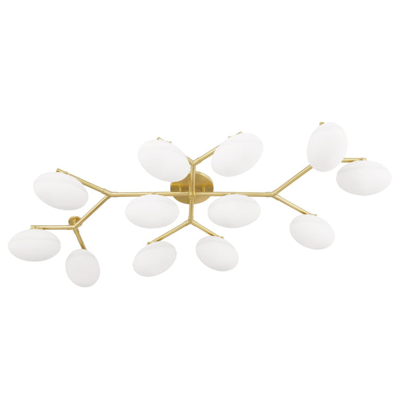 Lighting - Semi Flush Wagner 12 Light Semi Flush // Aged Brass 