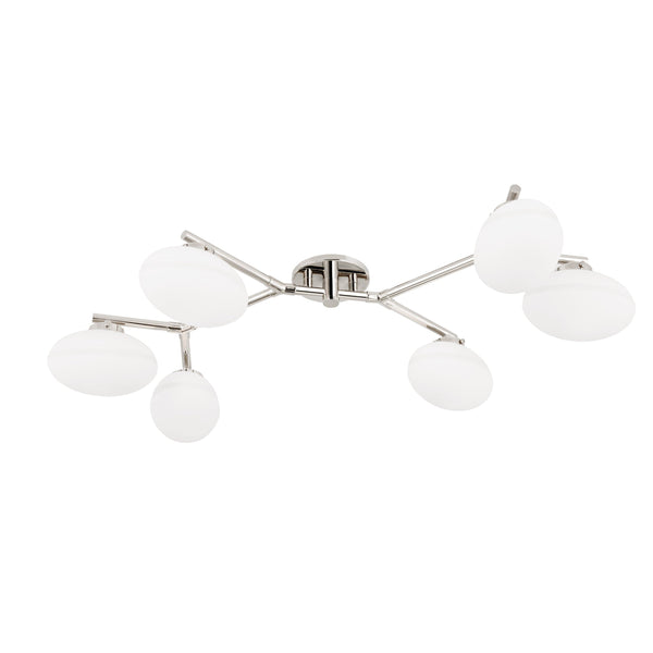 Lighting - Semi Flush Wagner 6 Light Semi Flush // Polished Nickel 