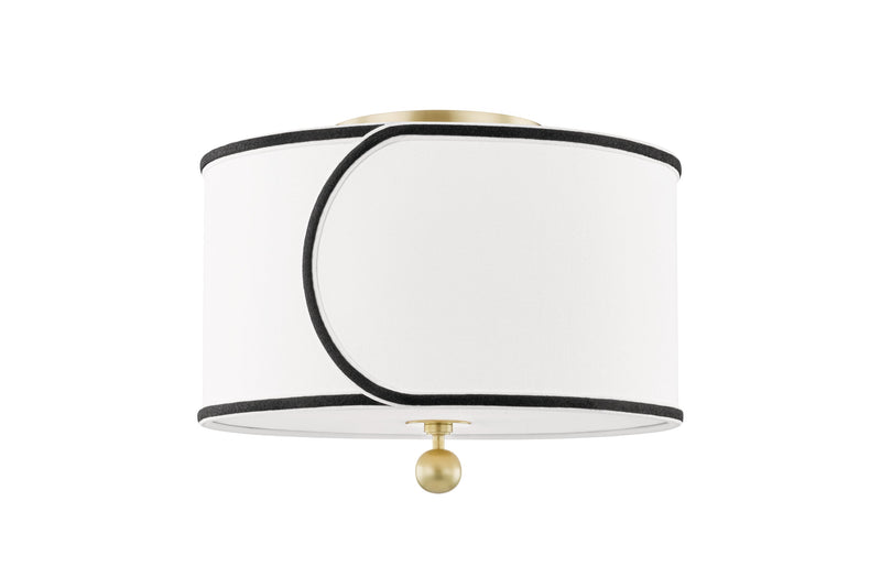 Lighting - Semi Flush Zara 2 Light Semi Flush // Aged Brass 