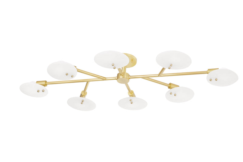 Lighting - Semi-flush Giselle 8 Light Semi Flush // Aged Brass 