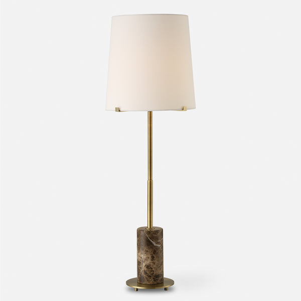 Lighting Sepia Brown Marble Buffet Lamp 