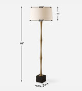 Lighting Shino Antique Brass Floor Lamp 