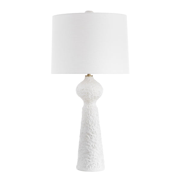 Lighting Sonata Textured White Table Lamp 