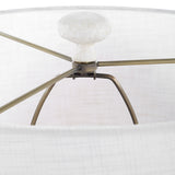 Lighting Sonata Textured White Table Lamp 