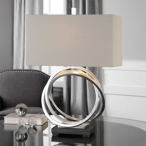 Lighting Soroca Silver Rings Lamp 
