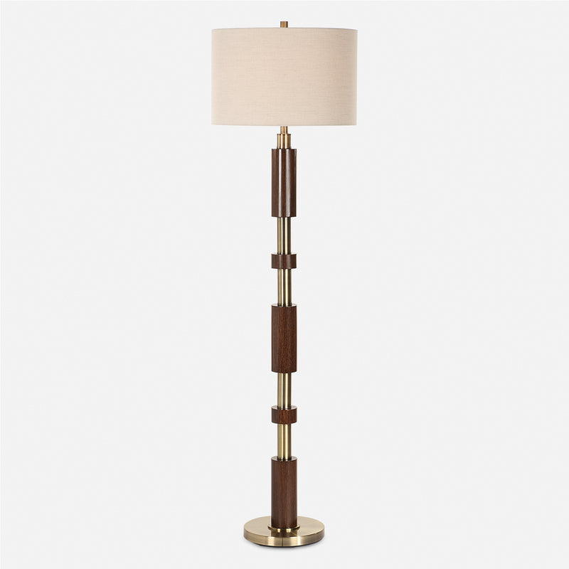Lighting Stacked Wooden Floor Lamp 