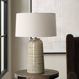 Lighting Strata Tan Glaze Table Lamp 
