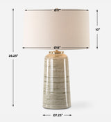 Lighting Strata Tan Glaze Table Lamp 