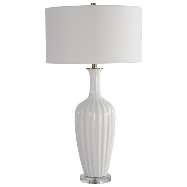 Lighting Strauss White Ceramic Table Lamp 