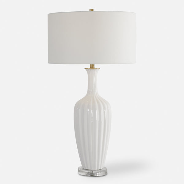Lighting Strauss White Ceramic Table Lamp 
