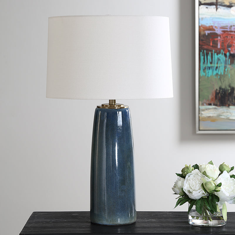 Lighting Submerged Deep Blue Table Lamp 
