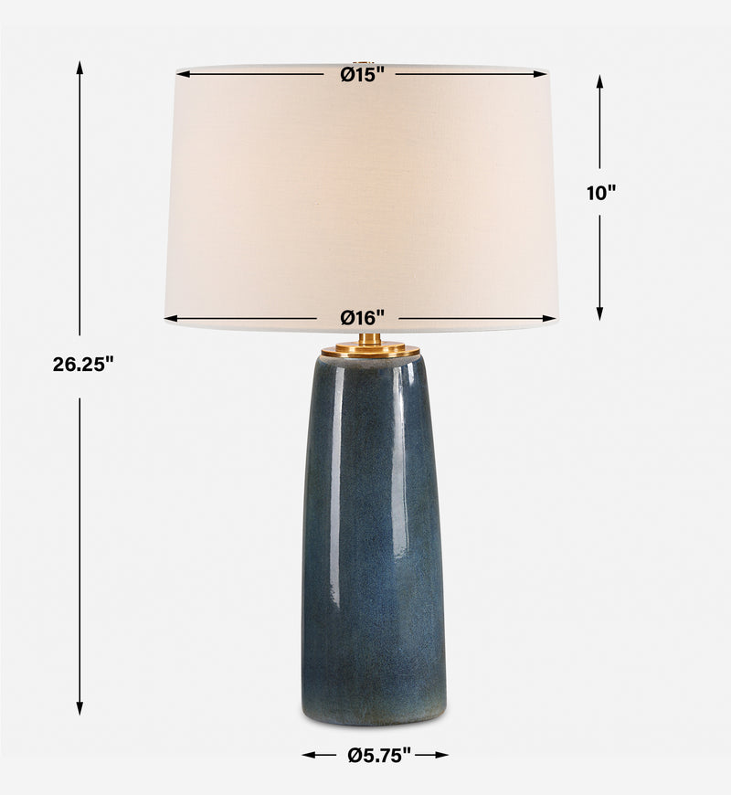 Lighting Submerged Deep Blue Table Lamp 