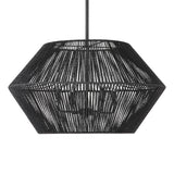 Lighting Suva 4 Light Black Rope Pendant 
