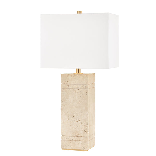 Lighting - Table Lamp Brownsville 1 Light Table Lamp // Aged Brass // Large 