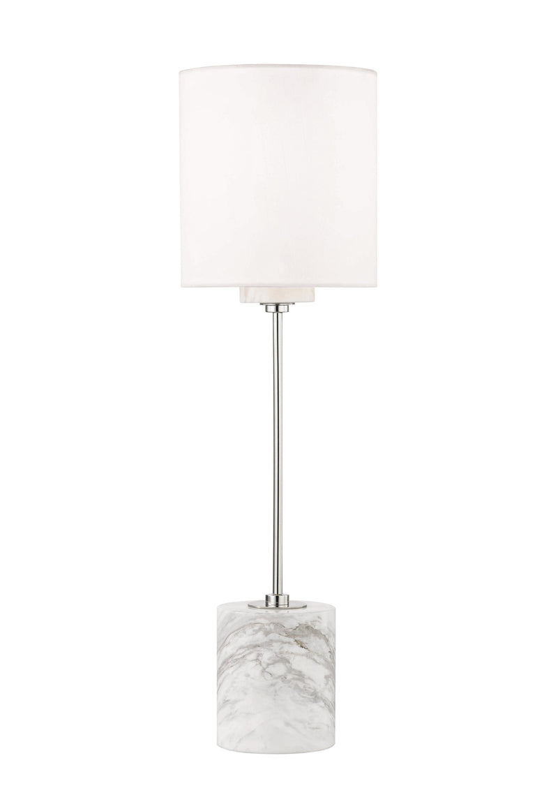 Lighting - Table Lamp Fiona 1 Light Table Lamp with a Marble Base // Polished Nickel 