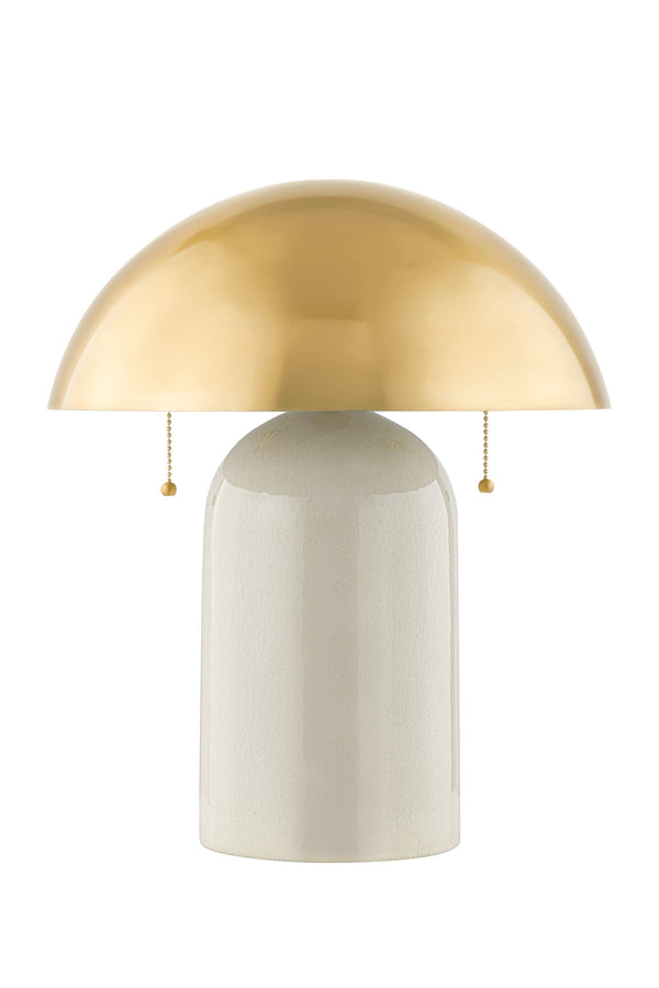 Lighting - Table Lamp Gaia 2 Light Table Lamp // Aged Brass 