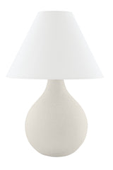 Lighting - Table Lamp Helena 1 Light Table Lamp // Aged Brass & Ceramic Matte White Speck 