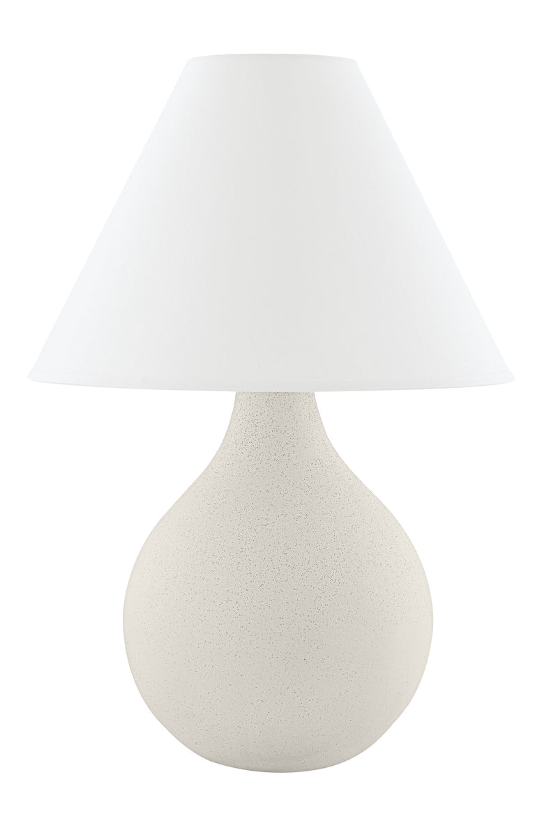 Lighting - Table Lamp Helena 1 Light Table Lamp // Aged Brass & Ceramic Matte White Speck 