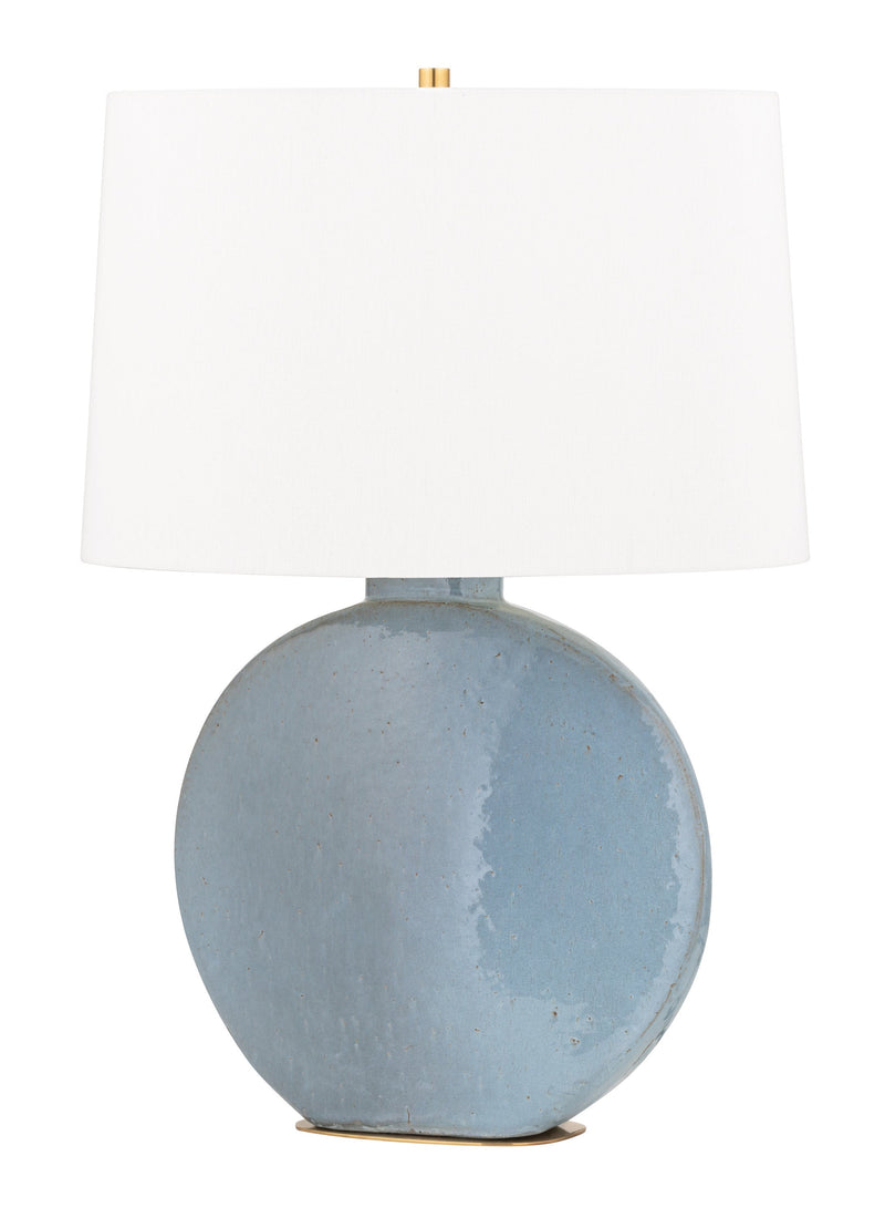 Lighting - Table Lamp Kimball 1 Light Table Lamp // Aged Brass & Gray 