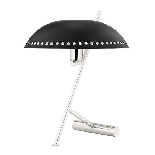 Lighting - Table Lamp Landis 1 Light Table Lamp // Polished Nickel & Black 