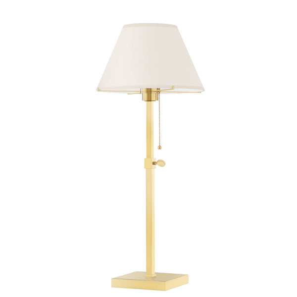 Lighting - Table Lamp Leeds 1 Light Table Lamp // Aged Brass 