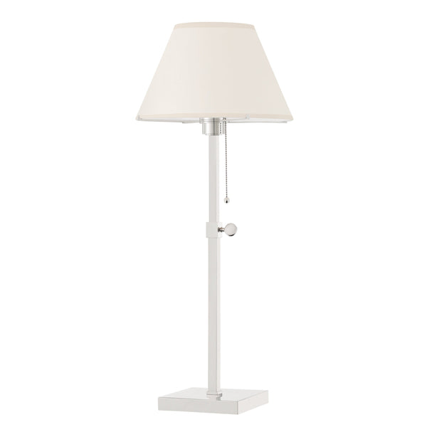 Lighting - Table Lamp Leeds 1 Light Table Lamp // Polished Nickel 
