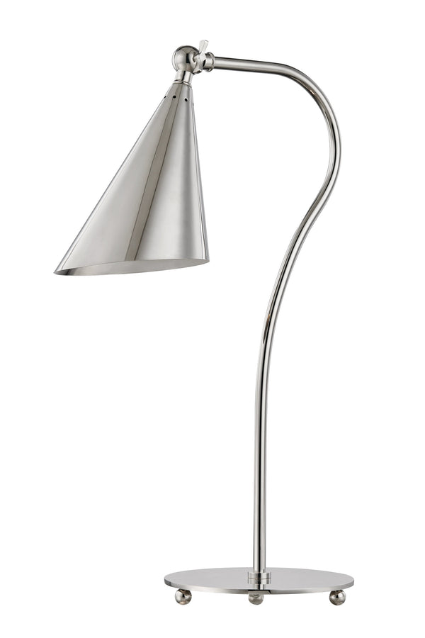 Lighting - Table Lamp Lupe 1 Light Table Lamp // Polished Nickel 