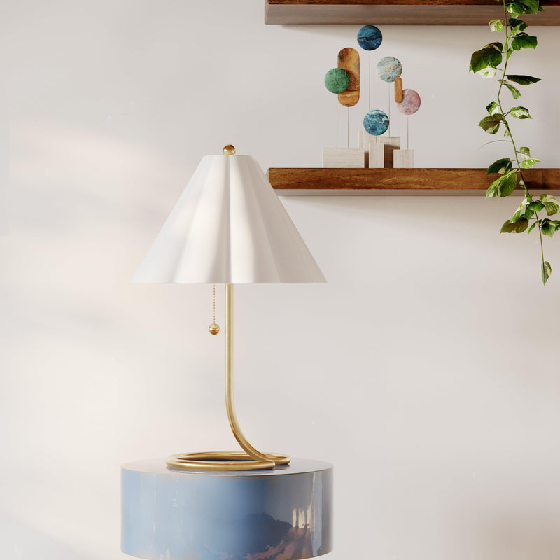 Lighting - Table Lamp Martha 1 Light Table Lamp // Aged Brass 