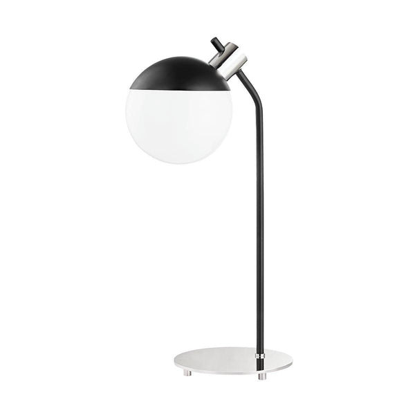 Lighting - Table Lamp Miranda 1 Light Table Lamp // Polished Nickel & Soft Black 