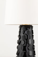 Lighting - Table Lamp Naomi 1 Light Table Lamp // Black Lustro & Gold Leaf Combo 