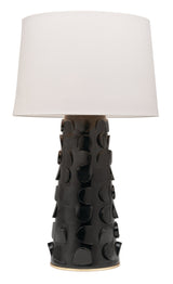 Lighting - Table Lamp Naomi 1 Light Table Lamp // Black Lustro & Gold Leaf Combo 