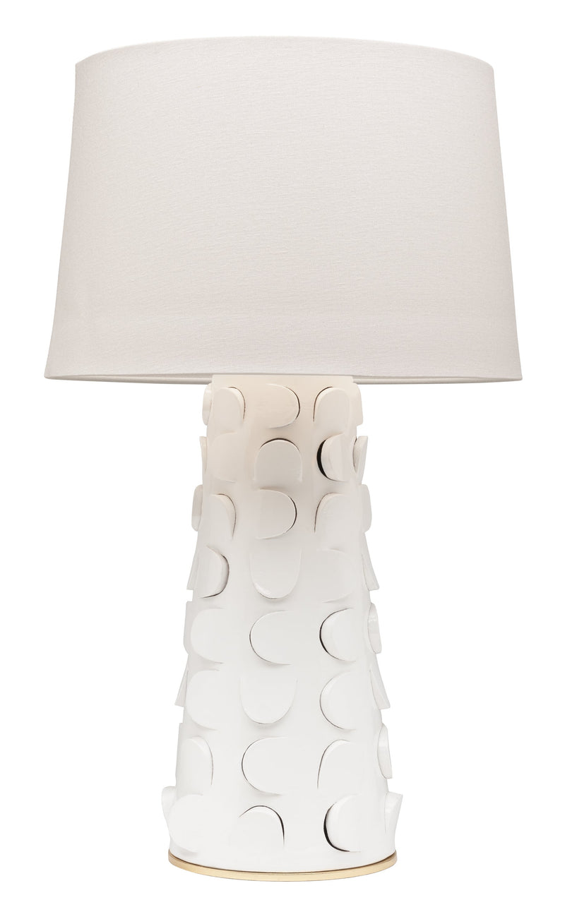 Lighting - Table Lamp Naomi 1 Light Table Lamp // White Lustro & Gold Leaf Combo 