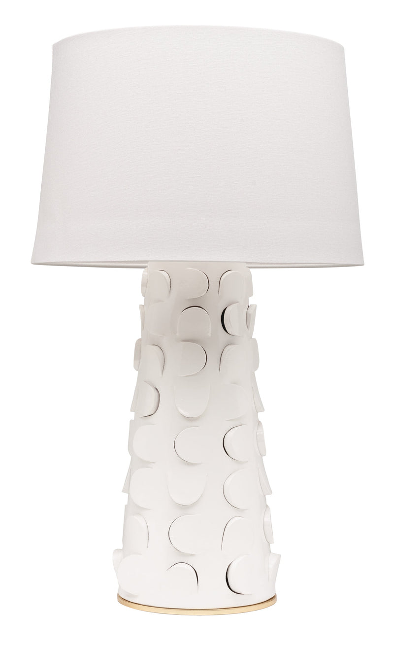 Lighting - Table Lamp Naomi 1 Light Table Lamp // White Lustro & Gold Leaf Combo 