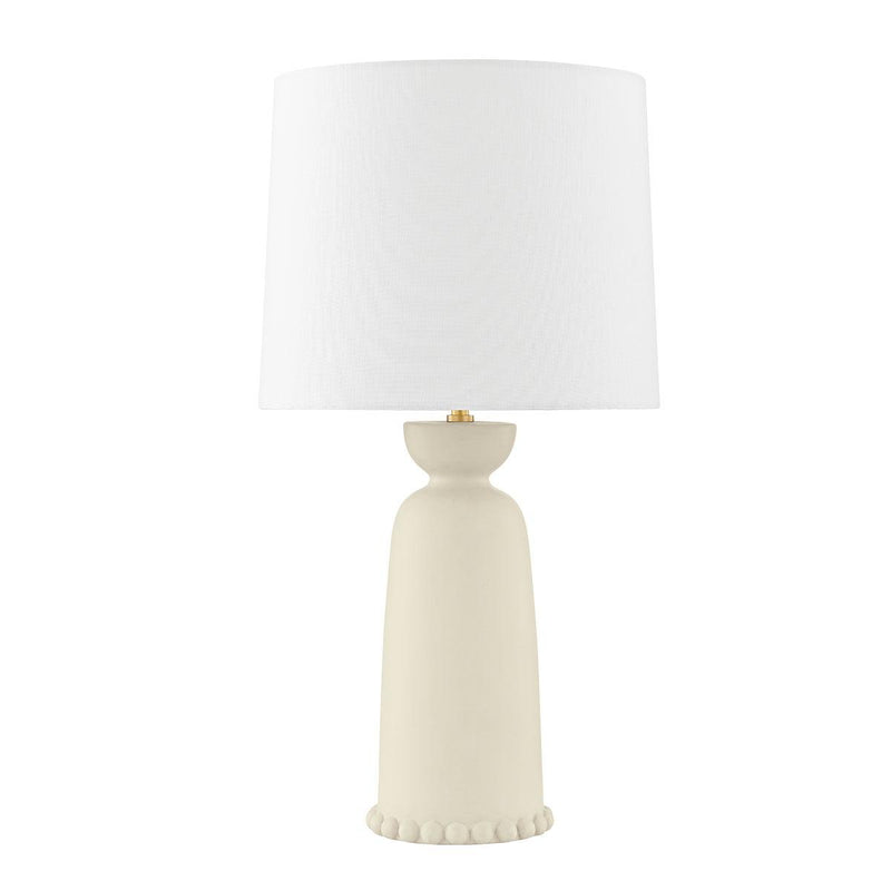 Lighting - Table Lamp Rhea 1 Light Table Lamp // Aged Brass & Ceramic Antique Ivory 