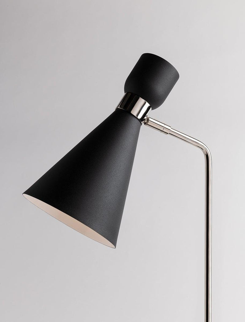 Lighting - Table Lamp Willa 1 Light Table Lamp // Polished Nickel & Black 