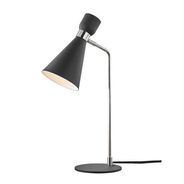 Lighting - Table Lamp Willa 1 Light Table Lamp // Polished Nickel & Black 