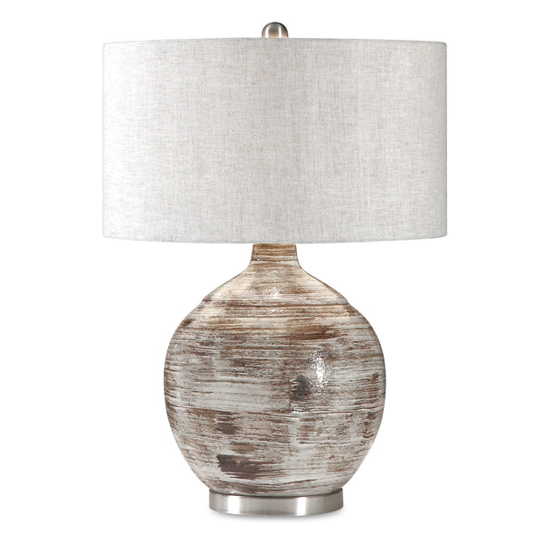 Lighting Tamula Distressed Ivory Table Lamp 